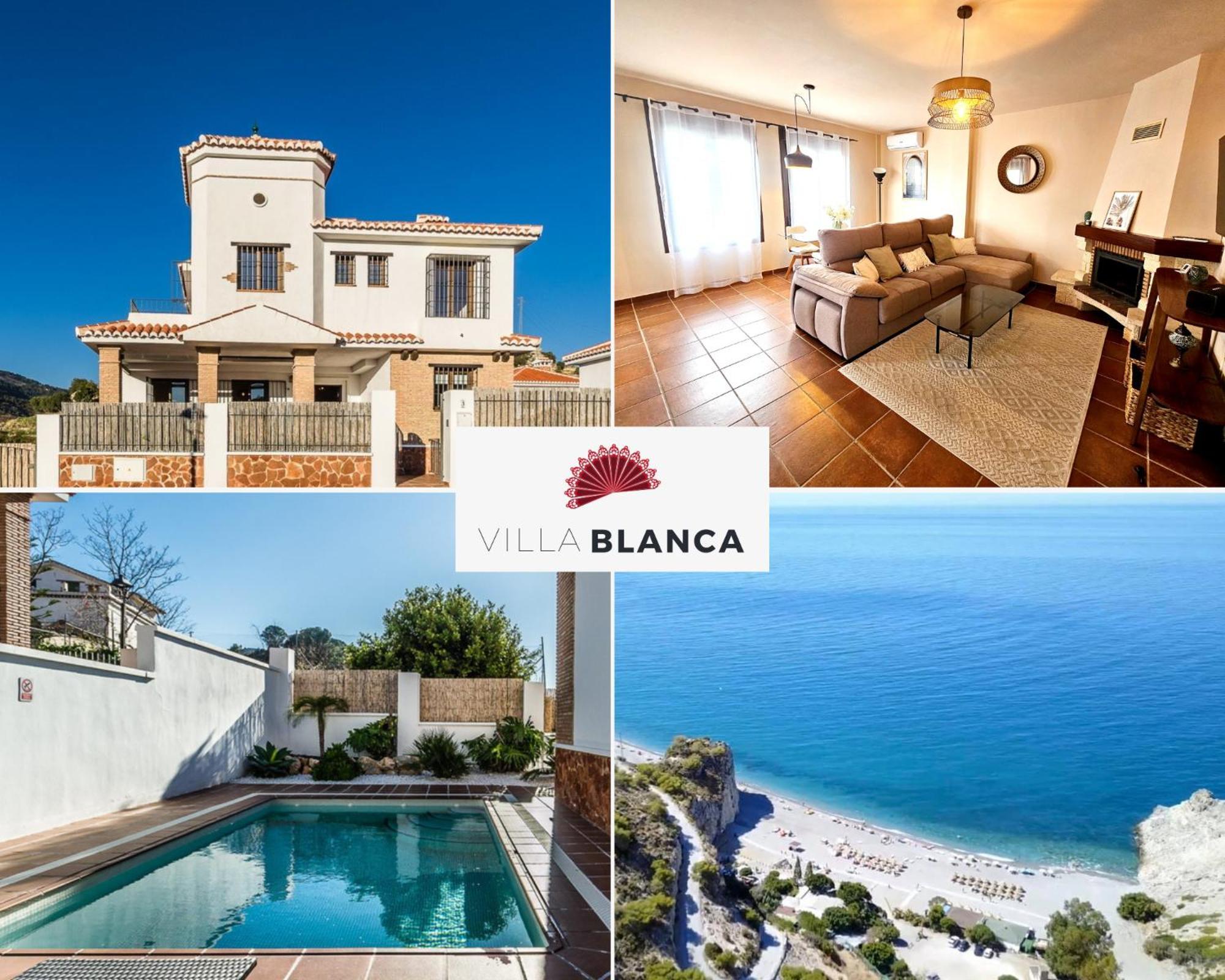 Villa Blanca - Piscina De Sal, Playa 15Mn, Sierra Vélez de Benaudalla Exteriör bild